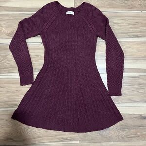 Burgundy Knit Sweater Hollister Y2K Dress